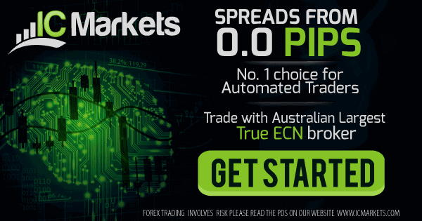 IC Markets spreads from 0.0 pips promotional banner with circuit graphic